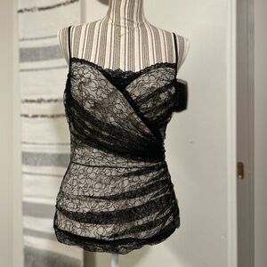 TaDashi Shoji Floral Lace Tank Top